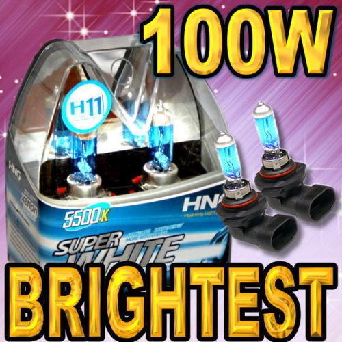 2x h11 xenon headlight bulbs for low beam 100w super white