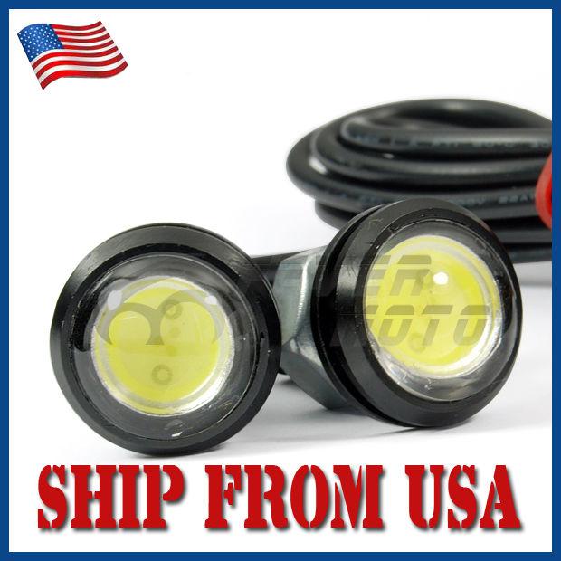 Us 2pcs eagle eye hidden led car license plate stud screw bolt light bulb new