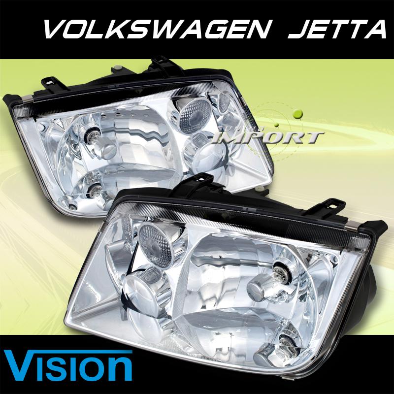 Volkswagen 99-02 jetta vision replacement pair headlights lamps driver+passenger