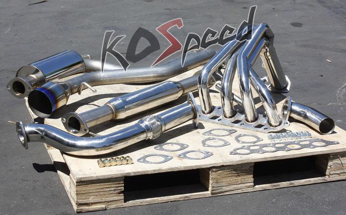 4.5" burnt tip catback/cat back+header exhaust system 00-04 focus 2.0l zx3/zx5