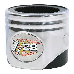Chevy camaro chrome piston koozie is great for fall crusing gear headz products
