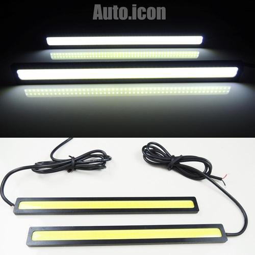 Extreme bright hid white 17cm cob led daytime running lights drl waterproof