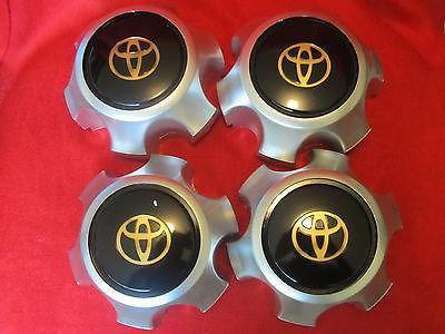 1990-1998 toyota land cruiser fj80 center alloy wheel hub caps set of 4 black