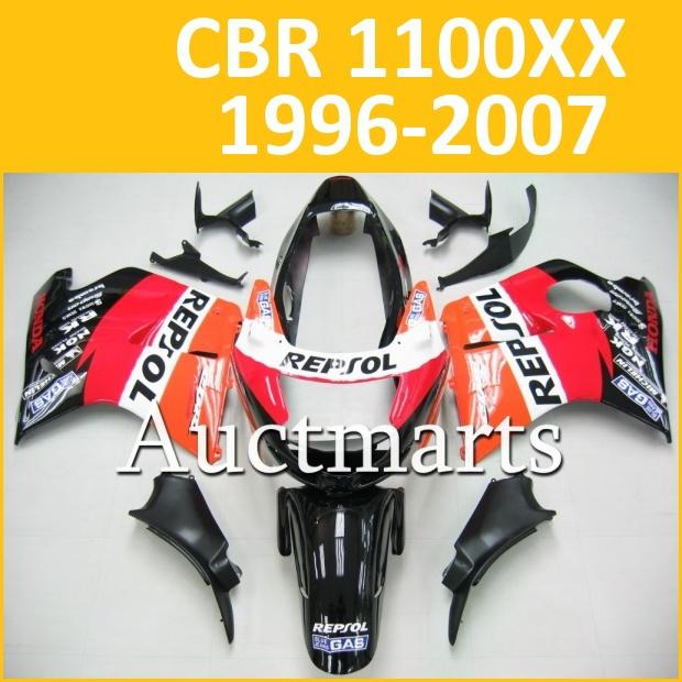 Fit honda cbr1100xx 1100xx super blackbird fairing kit abs plastics b13 j7