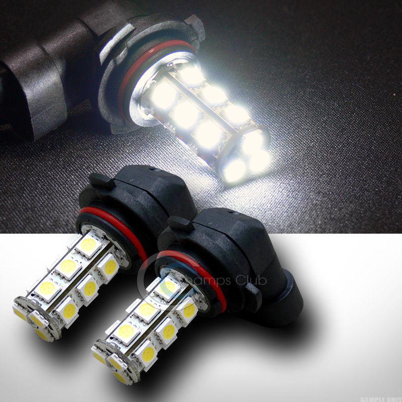 2pc white 9006/hb4/9012 18 5050 3-chip smd led fog/driving light lamp bulbs pair