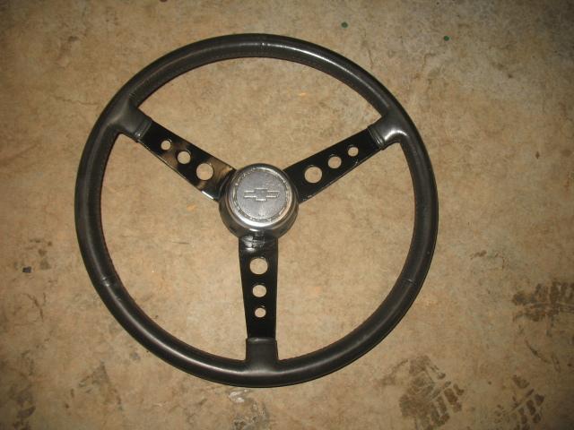 Cool !! large 3 spoke soft grip steering wheel great for rat rod trucks