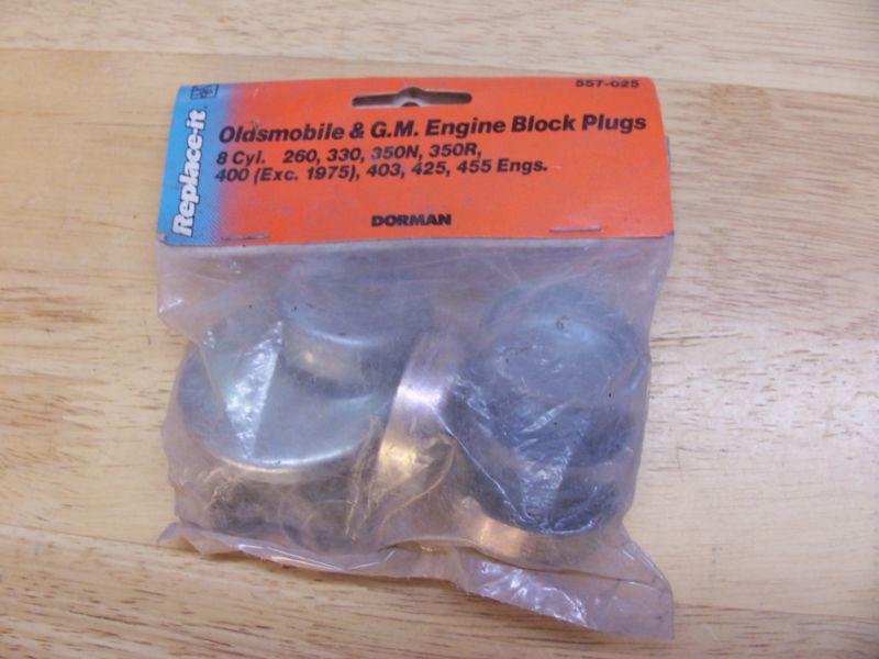 Olds engine block plugs,  260-455 v8, 330 350 400 425, complete, dorman 557-025