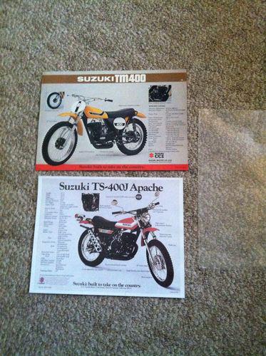 Suzuki ts400 tm400 1972 1973 ad brochure