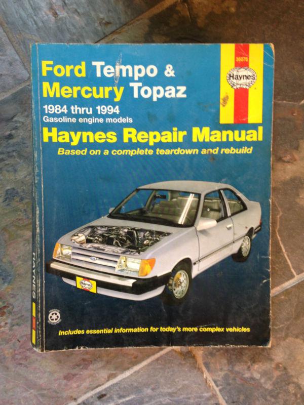 Ford tempo mercury topaz 1984-1994 haynes auto repair manual