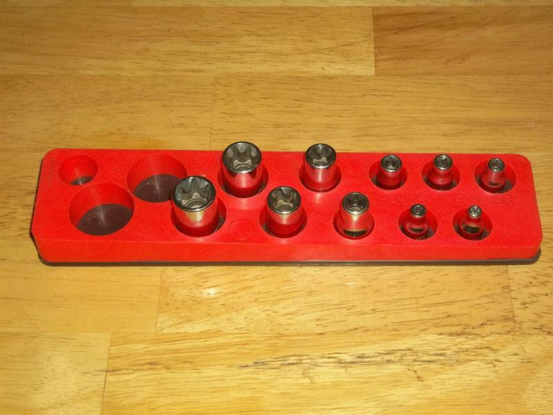 Snap on tools external torx shallow socket set 10pcs & mts magnetic tray 