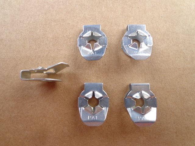 5 old school nos 'pal' trunk rod clips! - made in u.s.a decades ago! 69-72 mopar