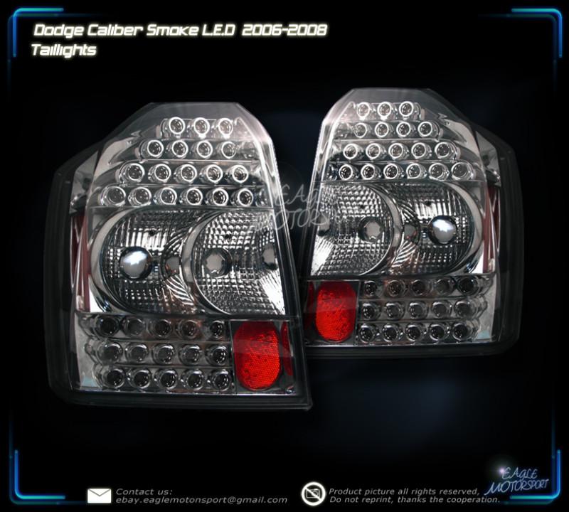 2007-2009 dodge caliber led smoke tint tail lights left right rear lamps