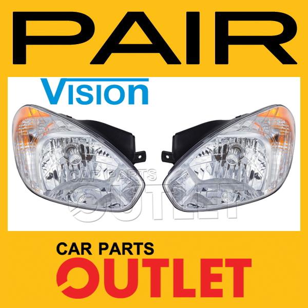 Driver passenger side headlamp lights assembly left right pair for 07-11 accent