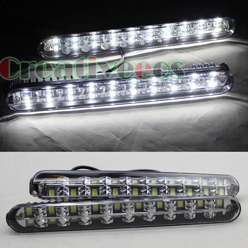 2x 20leds smd 5050 daytime running driving led drl head fog light lamp white