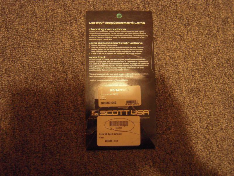 Scott goggles usa replacement lenses single clear !! new+++free shipping+++