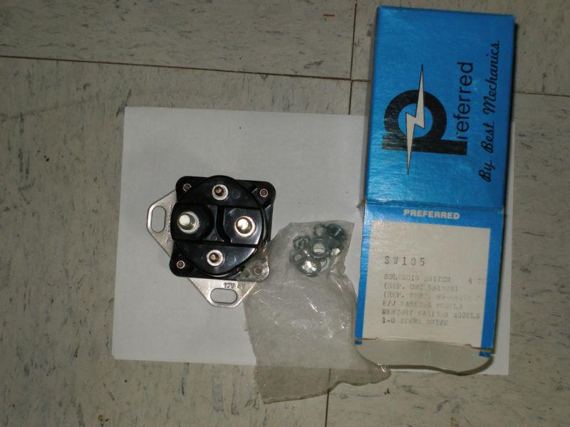 Solenoid switch  rep omc part# 581528, merc part# 89-68258-76  preferred sw105  