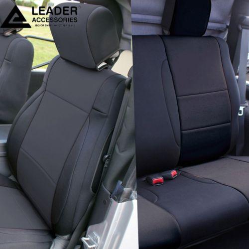 2007-2010 jeep wrangler jk neoprene custom seat covers airbag front & rear black