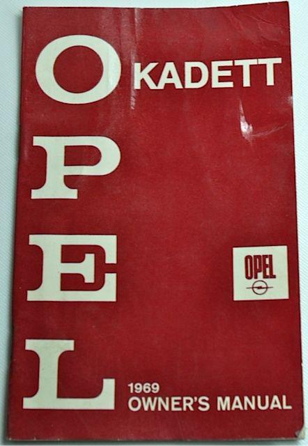 1969 opel kadett owner’s manual owners manual vintage rare very good used