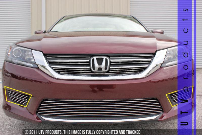 2013 honda accord 4dr 4pc fog accents chrome billet grille kit custom 13 grille