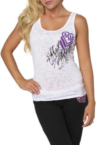 New msr metal mulisha corset womens cotton/poly tank top/shirt, white, med/md