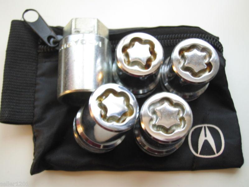 Genuine acura mdx tl rl oem wheel locks: used but not abused, save $58+