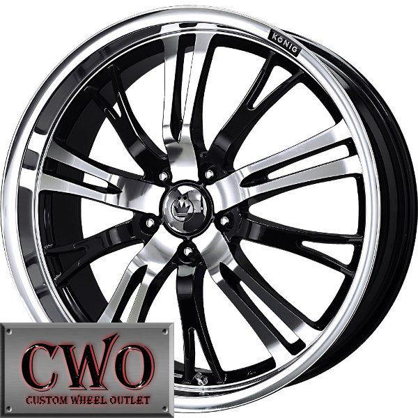 17 black konig unknown wheels rims 4x100/4x114.3 4 lug civic integra versa mini