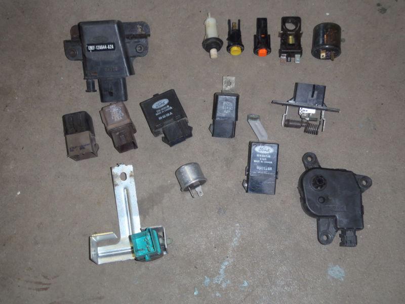 1986 ford mustang lx switches, relays and misc electrical items