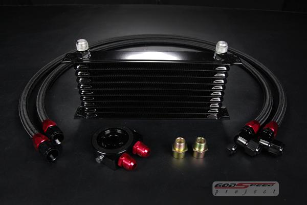 Gsp 10 row oil cooler kit turbo /na 240sx silvia sr20 s13 s14 s15 ka24 ka24de sr