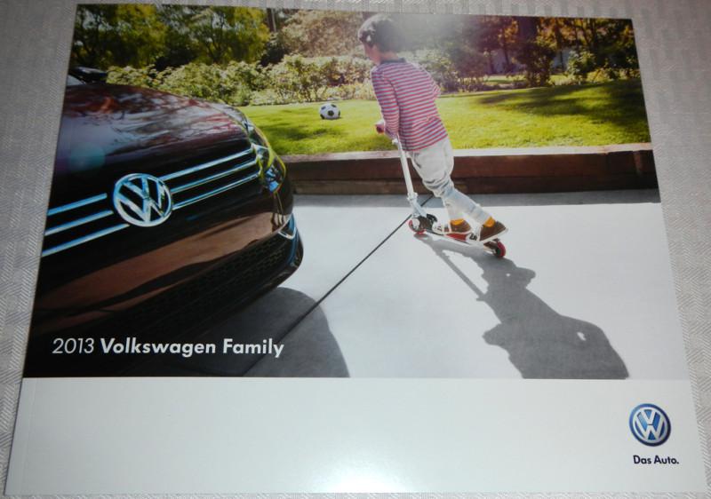 Brand new 2013 vw volkswagen family brochure ft beetle jetta passat tiguan +