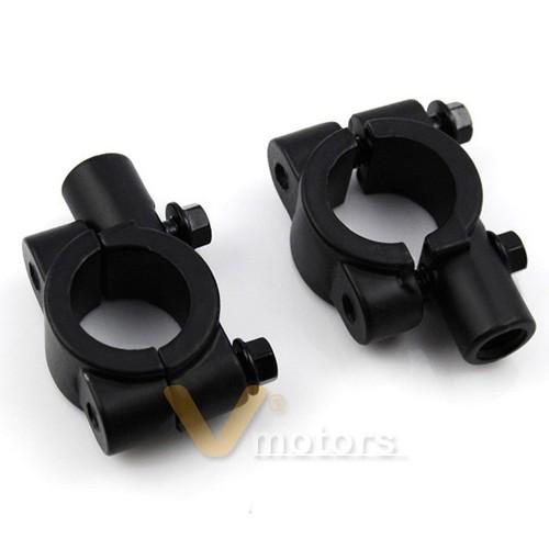 Universal motorcycle handle bar mirror mount holder clamp adaptor 7/8 black 10mm