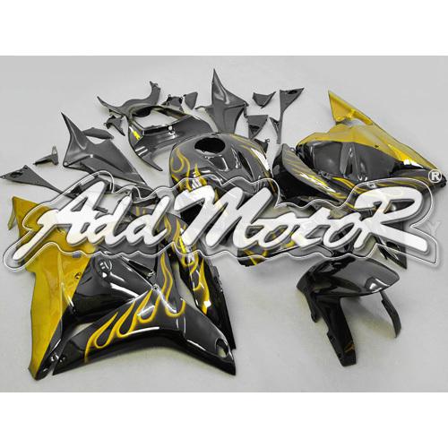 Injection molded fit cbr600rr 2009 2010 2011 2012 gold flames fairing 69n05