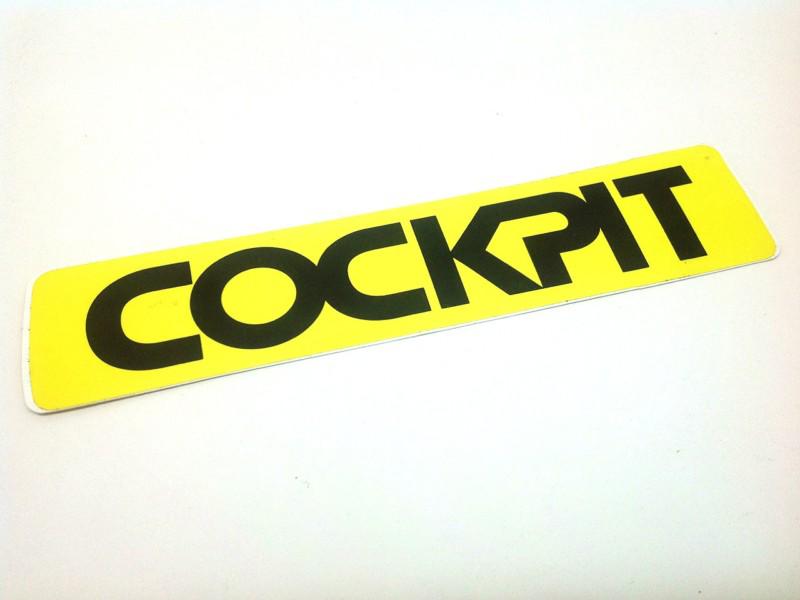 Cockpit sticker black/yellow l6.125" x h1.375"