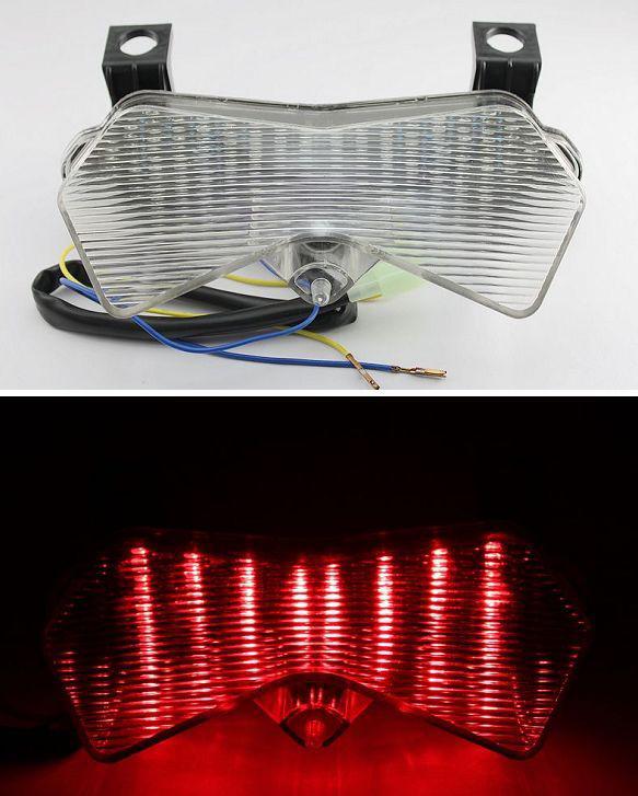 Led integrated brake tail light signal for kawasaki z1000 03 04 05 clear 