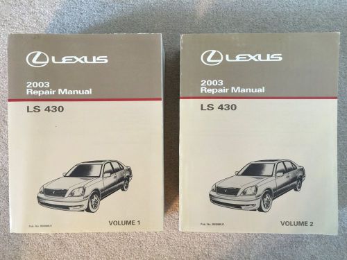 2003 lexus ls430 ls 430 factory shop service repair manual set vol 1-2