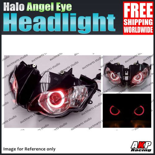 For honda cbr 1000 rr 08-11 09 10 halo angel eye led headlight assembly red gs