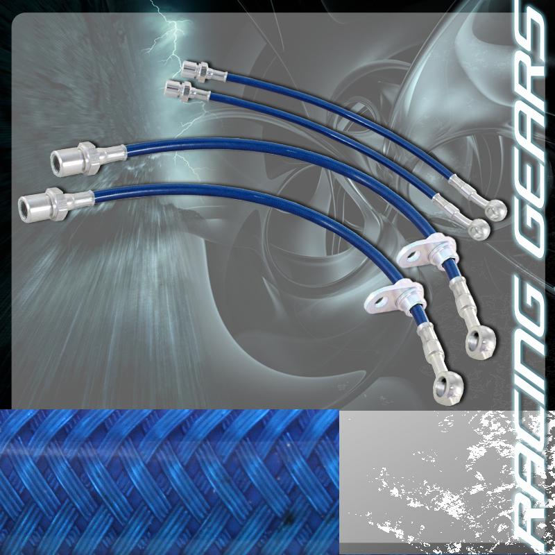 93-98 toyota supra 92-00 lexus sc300 sc400 blue stainless steel hose brake line