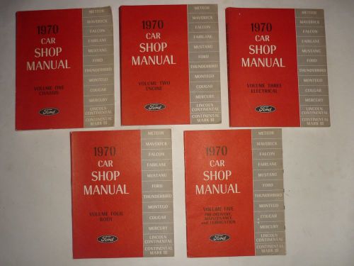 5 1970 ford car shop manuals fairlane mustage cougar mercury lincoln thunderbird