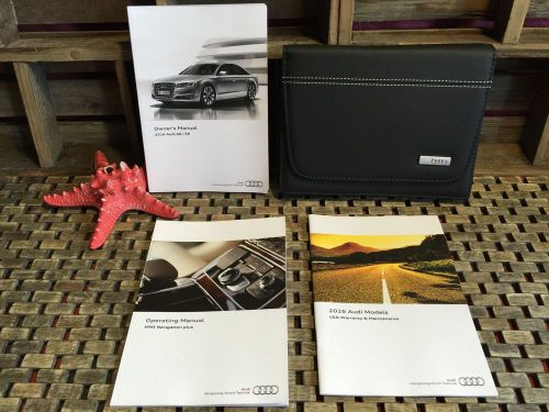 2016 audi a8 s8 owners manual + mmi navigation plus manual clean set new!!