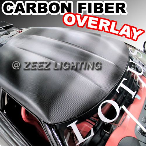 Carbon fiber moon roof hood trunk overlay tint vinyl wrap cover film 50 x 60 c08