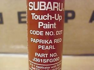 Genuine oem subaru touch up paint paprika red pearl d2t (j361sfg060)