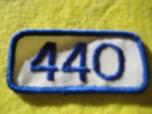 Vintage  dodge mopar plymouth 440 engine blue white uniform patch 2 5/8&#034;x1 1/4&#034;