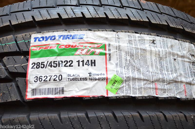 1 new 285 45 22 toyo open country h/t tire