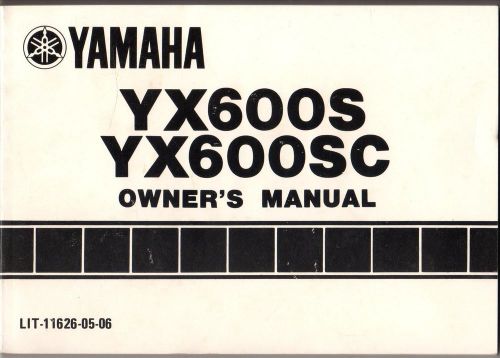 1986 yamaha motorcycle yx600s/yx600sc  lit-11626-05-06 owners manual (872)