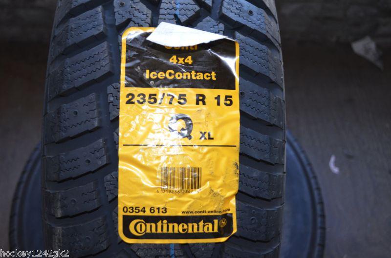2 new 235 75 15 continental 4x4 ice contact tires