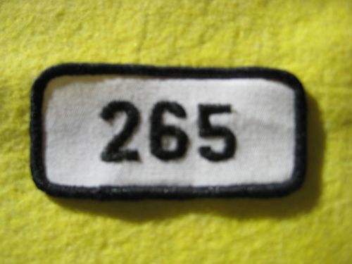 Vintage chevrolet 265 engine black white uniform patch 2 7/8&#034;x1 1/4&#034;