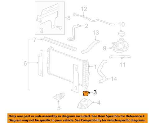 Gm oem-radiator lower mount 52493483