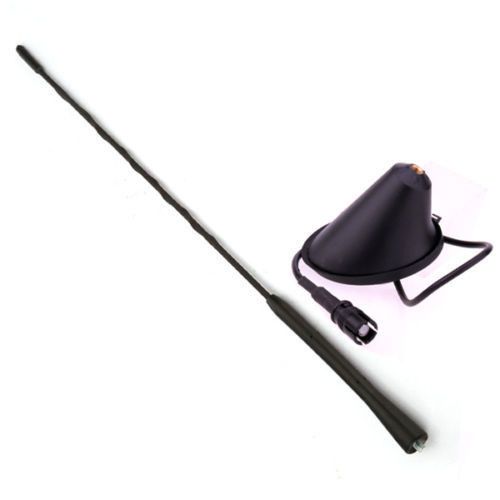 16&#034; roof mast fm am radio whip aerial + antenna base for mazda 3 5 6  2005-2008