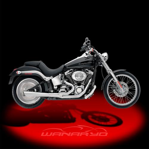 Supertrapp 2-into-1 supermeg exhaust system,chrome for 1986-2011 harley softail