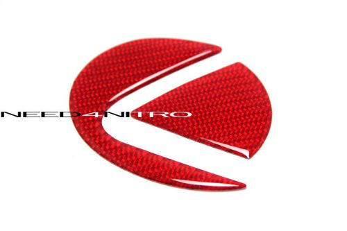 For 15+ lexus rc f sport rc 350 coupe carbon fiber trunk emblem decal insert red