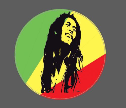 Bob marley sticker #193 reggae music retro rasta